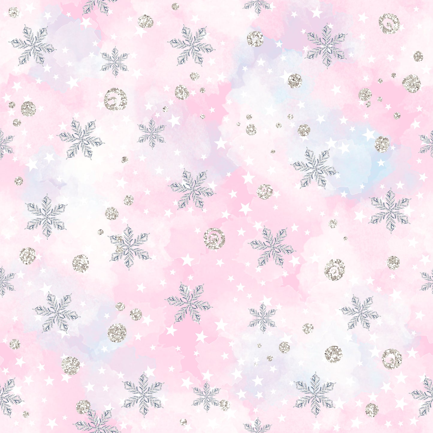 Snowflakes Faux Leather Fabric Sheets