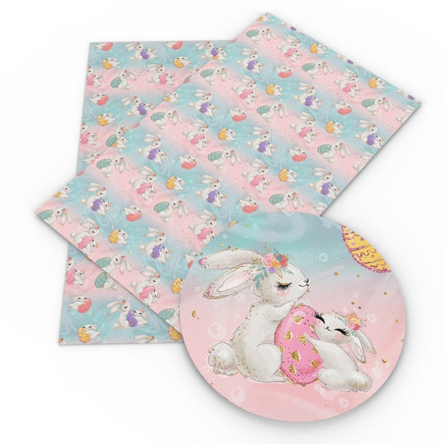 Ombre Bunny Faux Leather Fabric Sheets