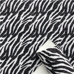 Zebra Chunky Glitter Fabric Sheets