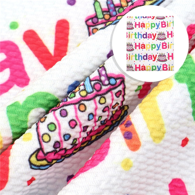 Rainbow Happy Birthday Bullet Fabric Sheet