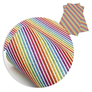 Rainbow Stripes Fine Glitter