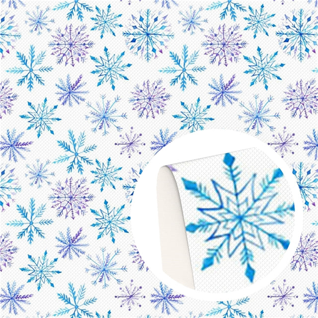 Fine Glitter Rainbow Snowflake Fabric Sheets