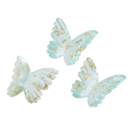 Blue Foil Butterfly Flat Back Embellishment