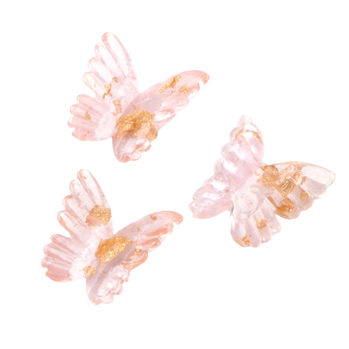 Pink Foil Butterfly Flat Back Embellishment