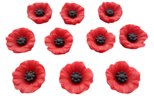 Poppy Flatback Embellishment