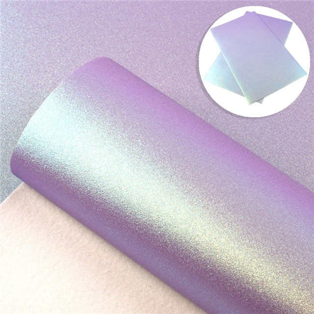 Iridescent Pearl Purple Faux Leather Fabric Sheets