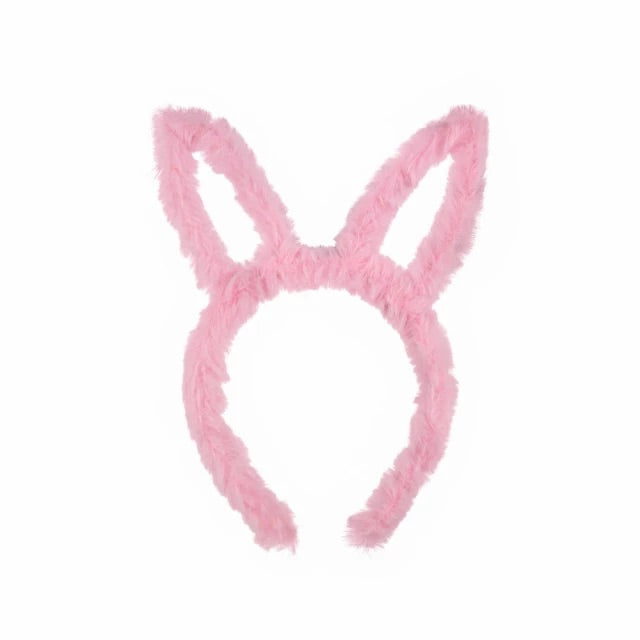Faux Fur Pink Bunny Headband