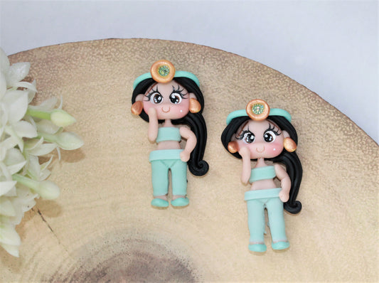 Cute Arabian Princess Flat Back Clay Embellishment